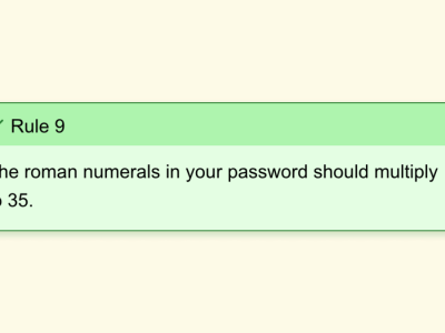 Roman Numerals That Add To 35 (rule 9) In The Password Game